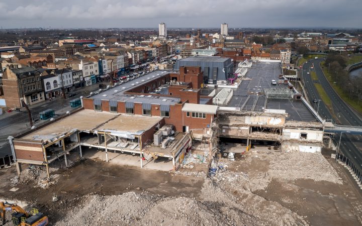 New Drone Images Reveal Castlegate Demolition Progress