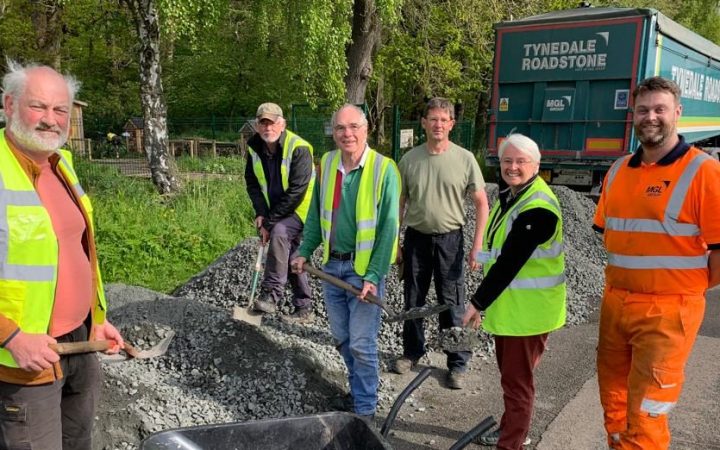 Transforming Gosforth Nature Reserve with whinstone from Longhoughton Quarry