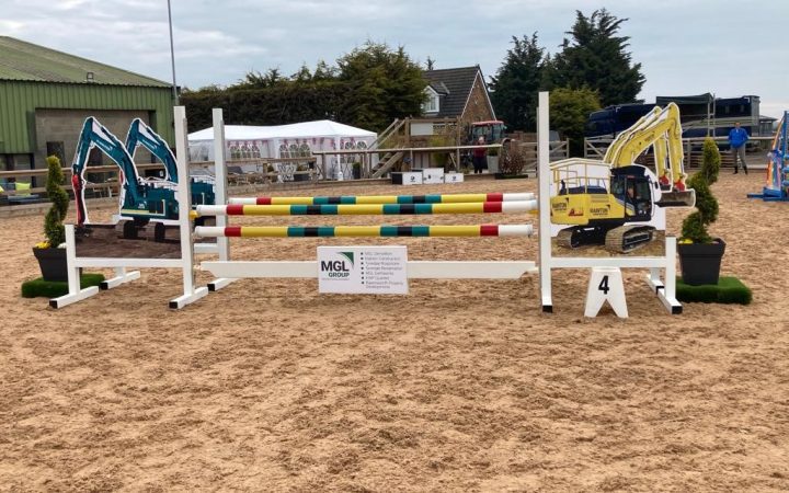 Exciting New MGL-Branded Oxer Jump at Stainsby Grange!
