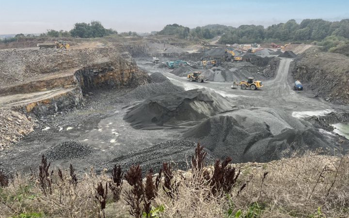 Blasting at Longhoughton Quarry