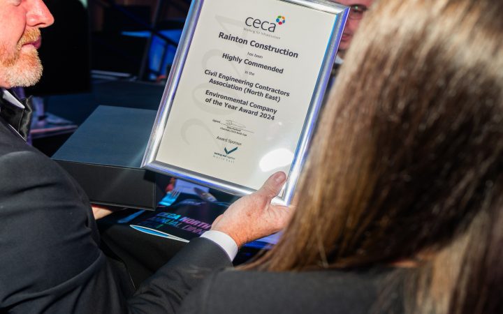 Rainton Construction Highly Commended for Environmental Award