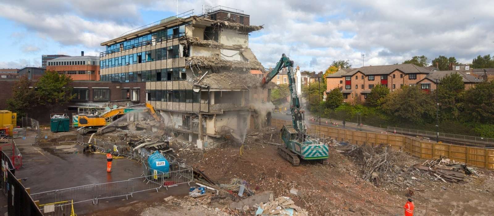 Structural demolition in Newcastle city centre